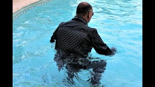 Pooldip with new MisterB Leatherdress