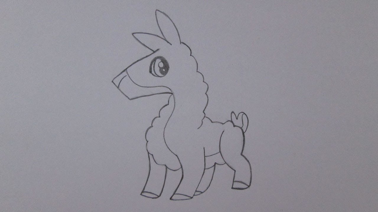 Лама нарисовать поэтапно