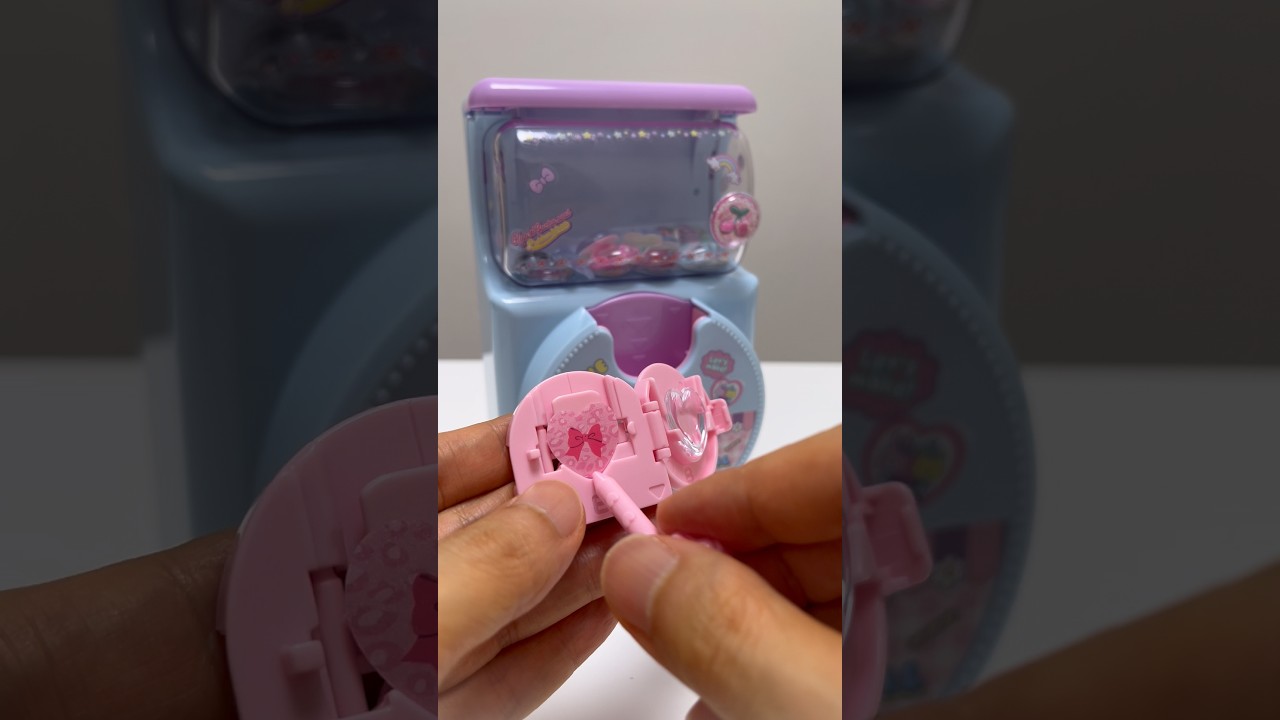 [DIY/ASMR]Kira☆Gacha Stickers Puffy Drops! Making Cute 3D Stickers Heart Ribbon Sticker #shorts