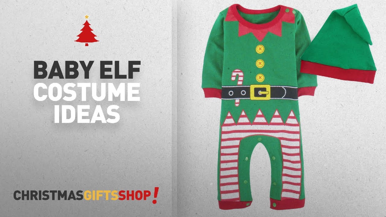 Christmas Baby Elf Costume: A&J Design Baby Toddler Christmas Fairy Costume Outfit Romper with Hat