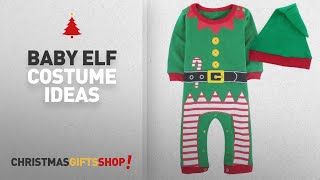 Christmas Baby Elf Costume: A&J Design Baby Toddler Christmas Fairy Costume Outfit Romper with Hat