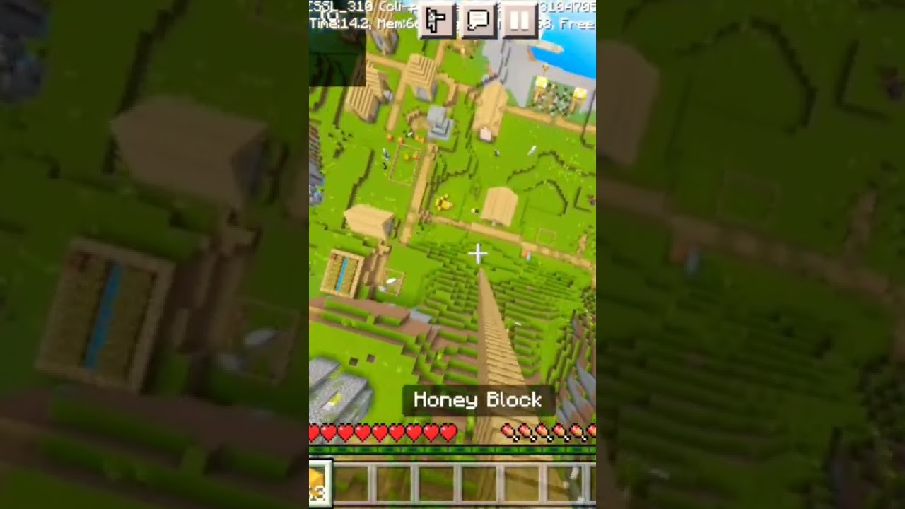 honey block MLG in Minecraft 