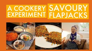 Flapjacks Savoury. Easy recipe with Carrot & Seed.