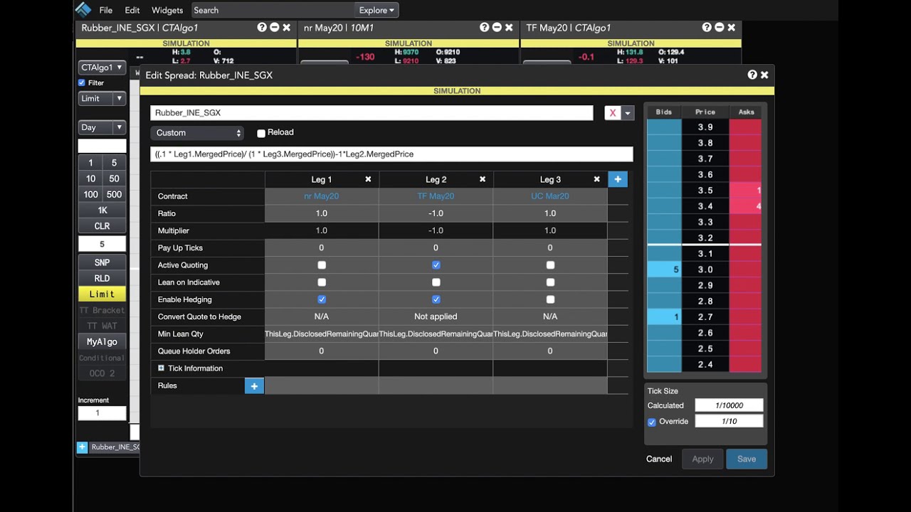 Capture arbitrage opportunities in rubber futures between Singapore and Shanghai with Autospreader.