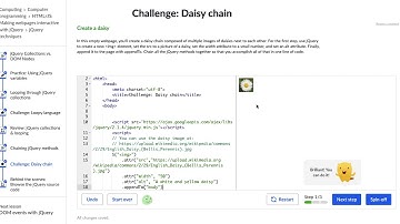 Daisy Chain - Making Webpages Interactive with jQuery Challenge 7
