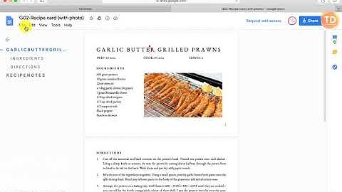 Google Docs: How to use Recipe Card | Template Delight Recipe Card