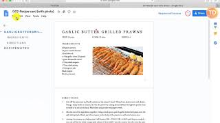 Google Docs: How to use Recipe Card | Template Delight Recipe Card