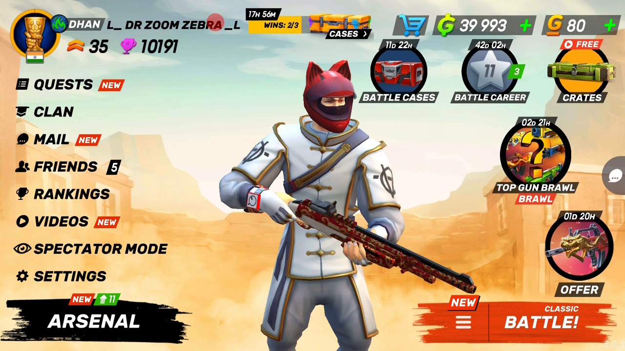 Guns of boom Battle cases -barracuda . 4.2k battle coins !