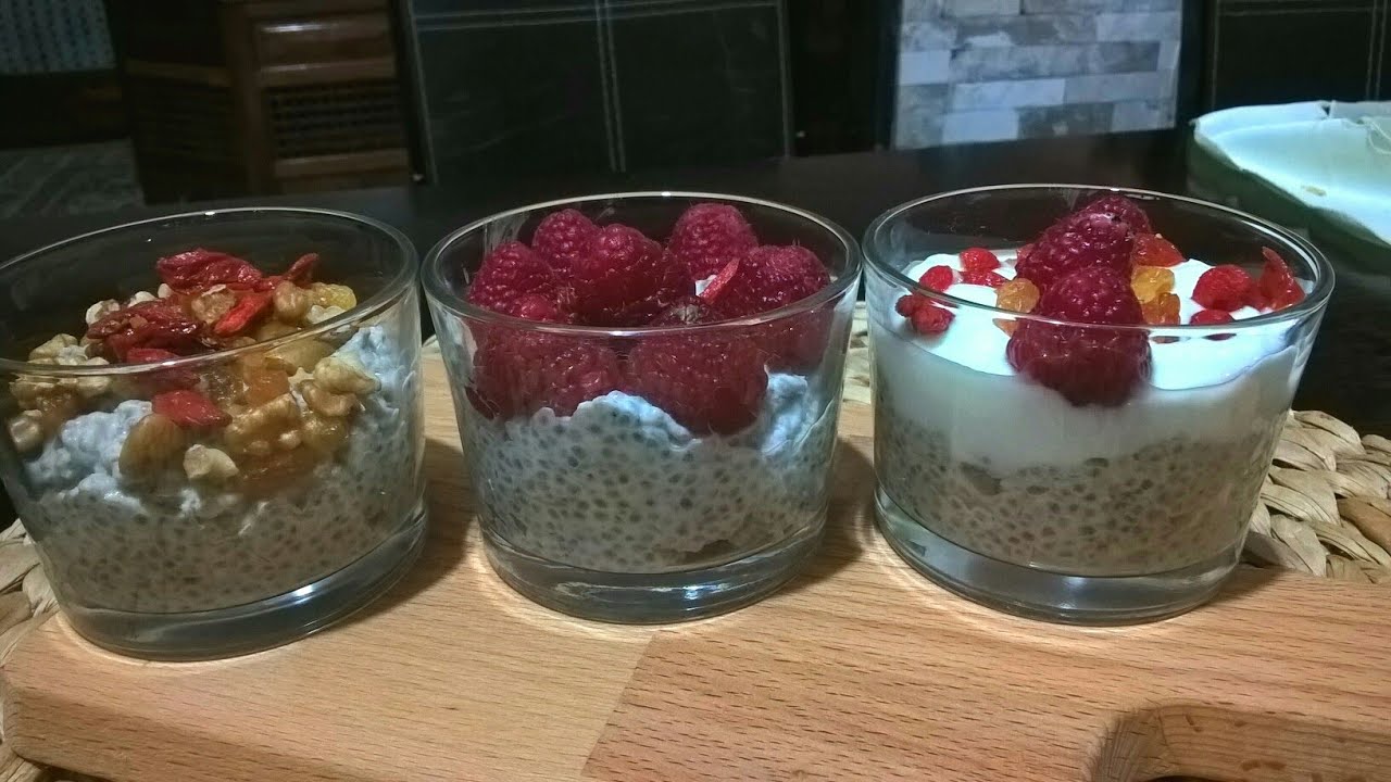 بودينغ ببذور الشيا أحسن تحلية أو سناك ممكن تناوله صحي ولذيذ pudding chia