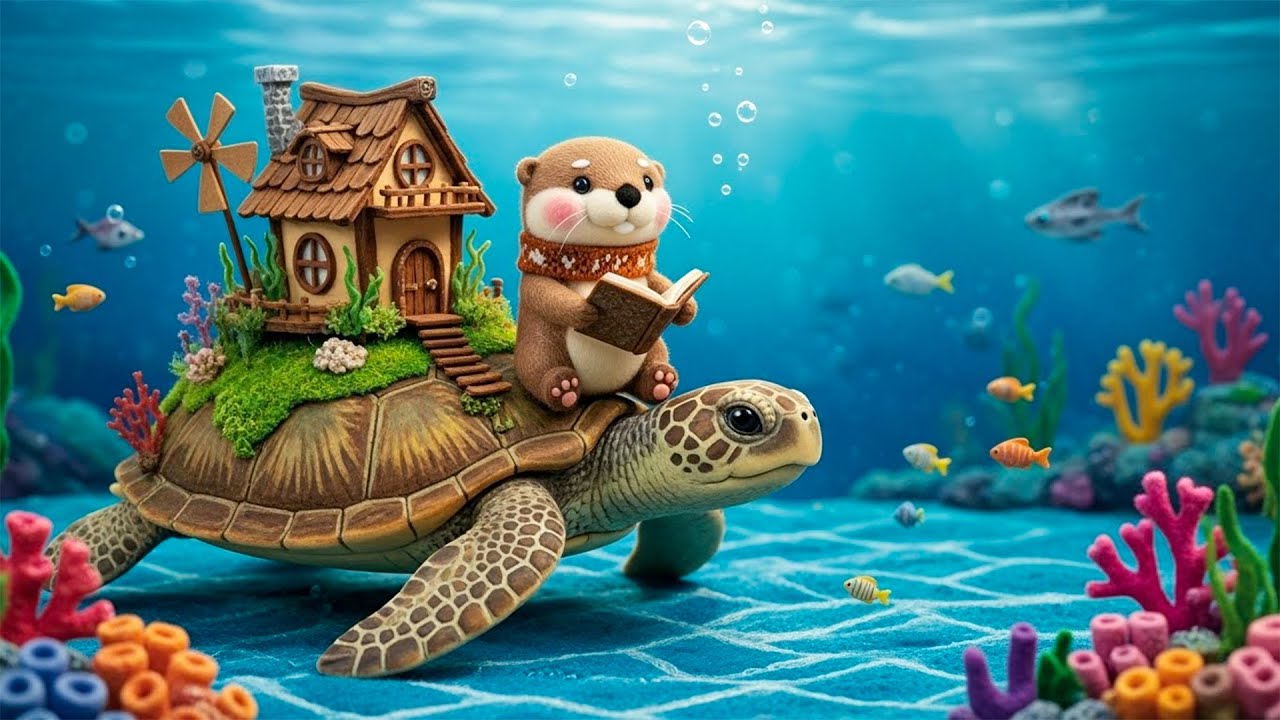 Storybook Otter in the Deep Blue 📖🐢 Jazz Lofi for Calm Focus & Rest