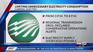 Carroll Electric urges customers to limit usage