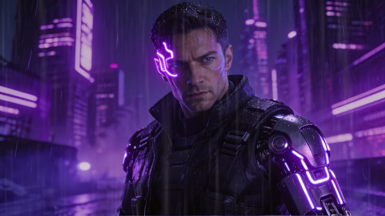 Back to the Future Lights #darksynth #nightcity #synthwave