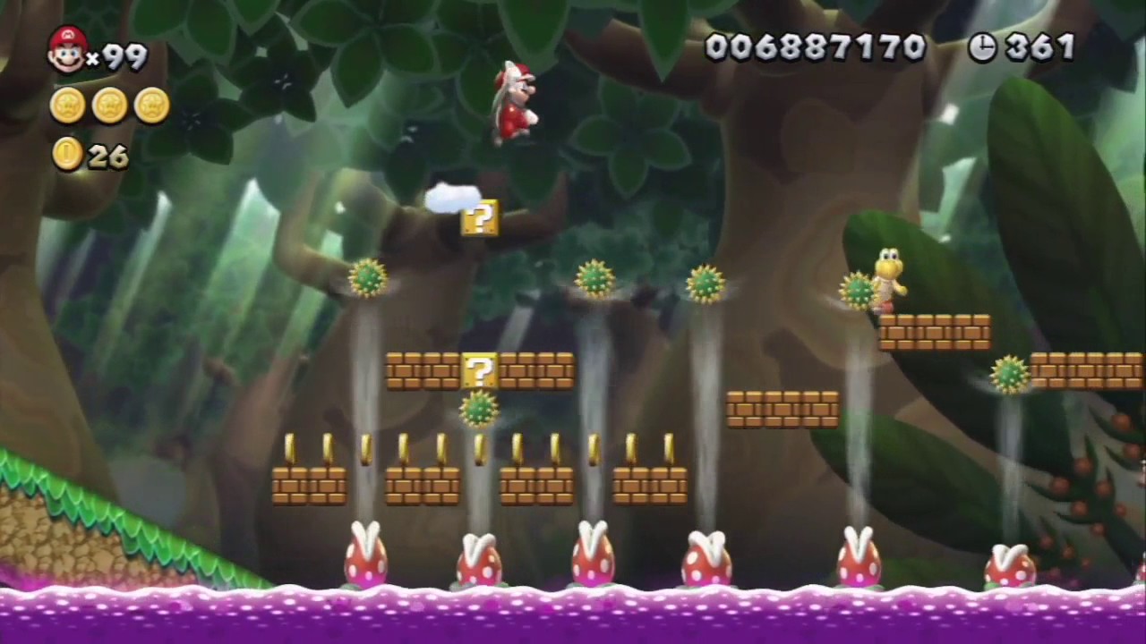 NSMBU - Soda Jungle-6 - Seesaw Bridge 100% Guide & Stage-By-Stage Speed Runs