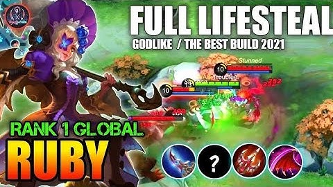 ruby tank build 100  annoying | top 1 global ruby mlbb