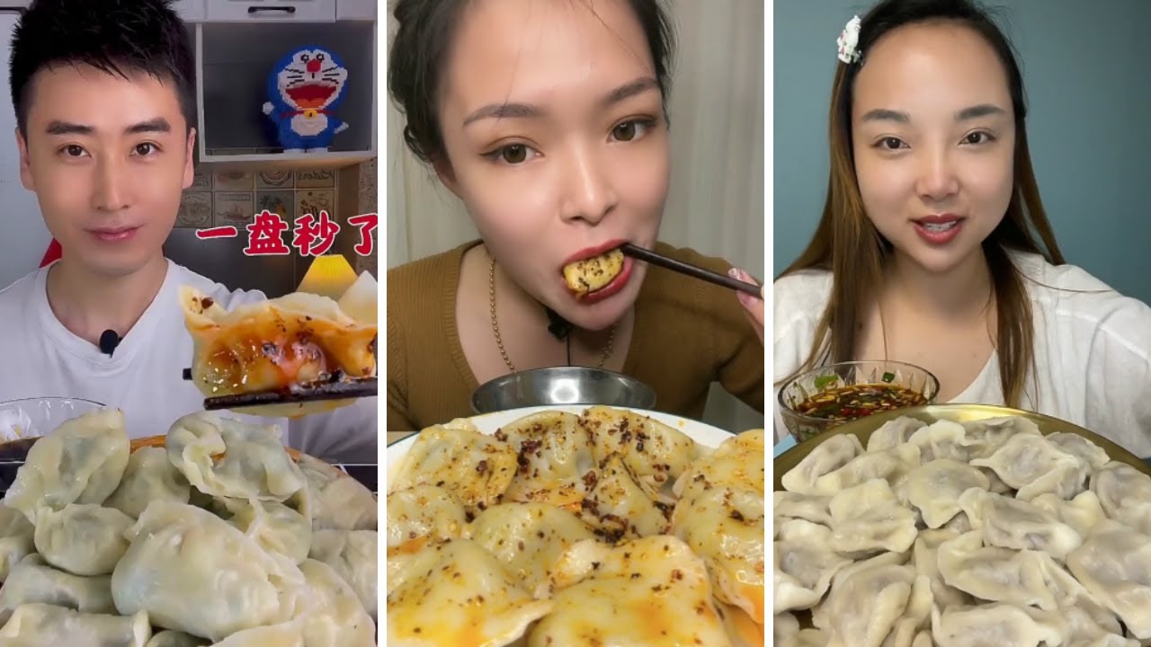Dumpling Mukbang ASMR KAWAI EATING SHOW |吃餃子| Chinese Food