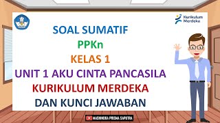 Soal Sumatif PPKn Kelas 1 - Unit 1 Aku Cinta Pancasila - Kurikulum Merdeka dan Kunci Jawaban