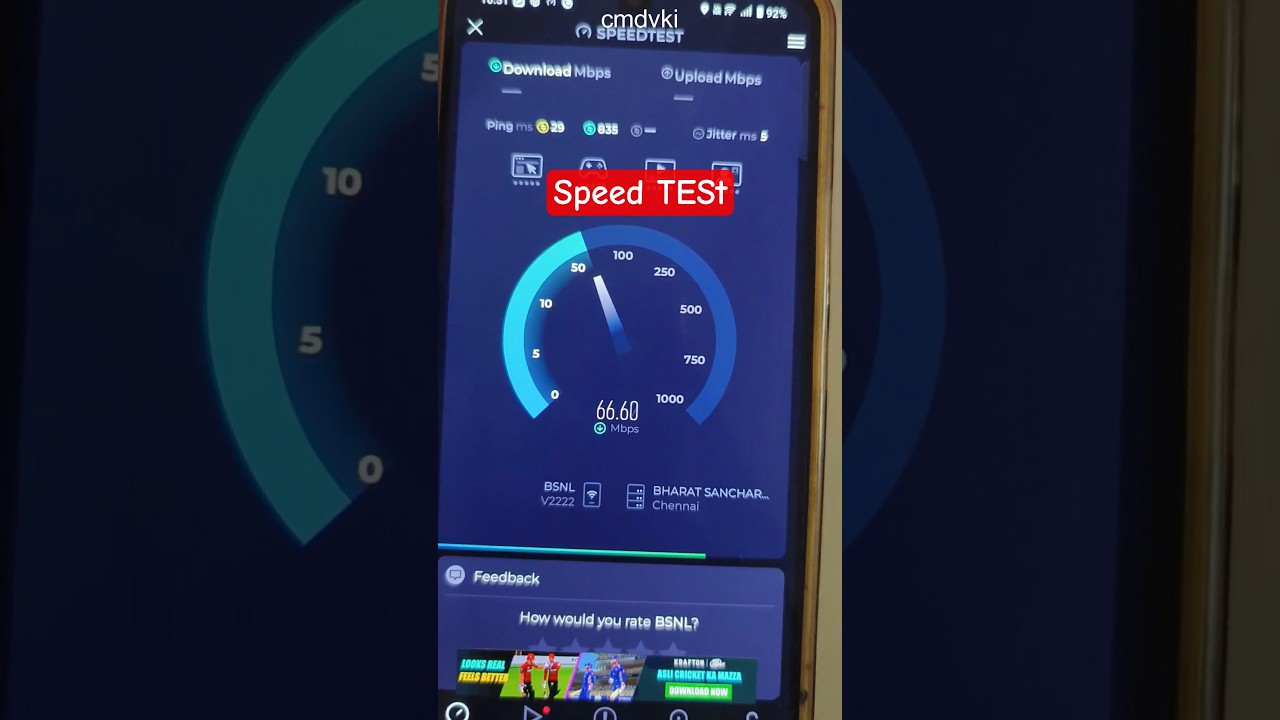 🤩BSNL Internet vegam text pannallam 