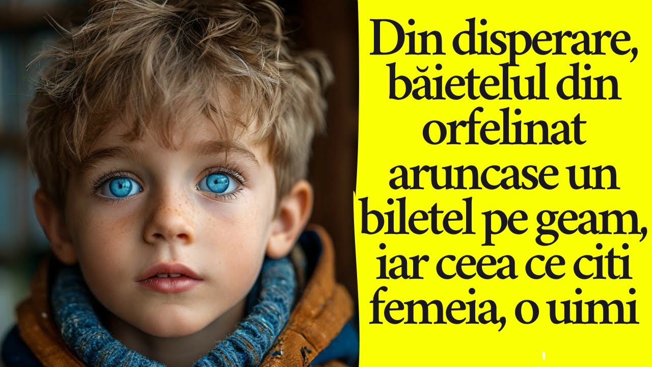 Din disperare, băiețelul din orfelinat aruncase un bilețel pe geam, iar ceea ce citi femeia, o uimi