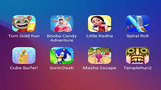 Tom Gold Run, Booba Candy Adventure, Little Radha, Spiral Roll, SonicDash, Masha Escape, Temple Run screenshot 2
