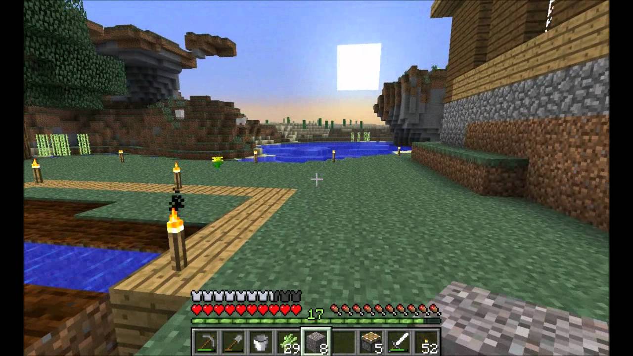 Let's Play MInecraft! 54 Sugar Cane Harvester (Part 2) (HD) YouTube