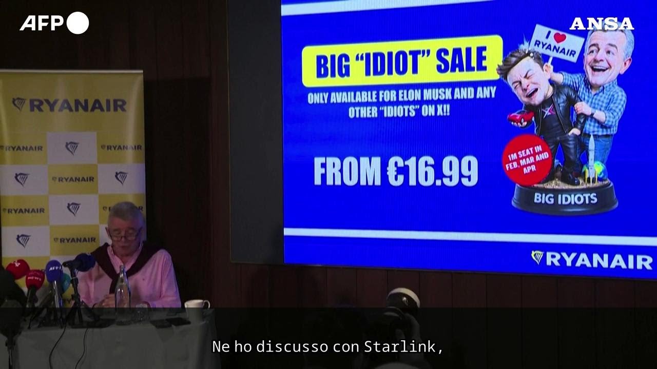"Grandi sconti per idioti". O'LEARY ringrazia MUSK per la "meravigliosa pubblicità" a RYANAIR