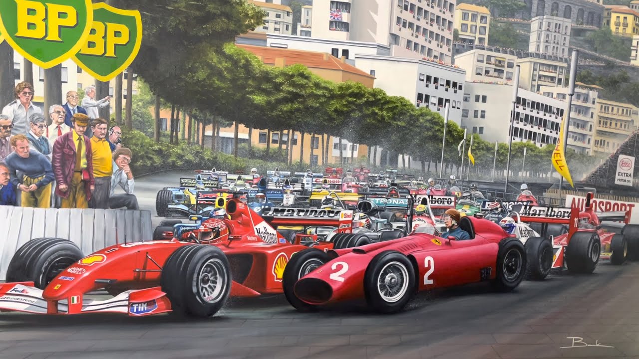 Monaco F1 World Champions. An original oil painting celebrating 70 years of Formula One.