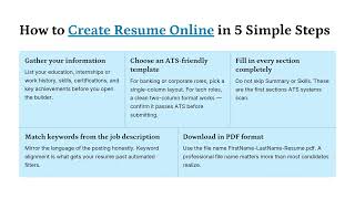 CV Maker Online  Build an ATS Ready Resume in Minutes