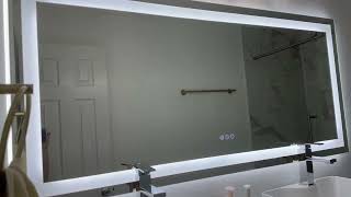 Amorho Led Bathroom Mirror, Front Lit Backlight Mirror For Wall, Beautiful Led Bathroom Mirror