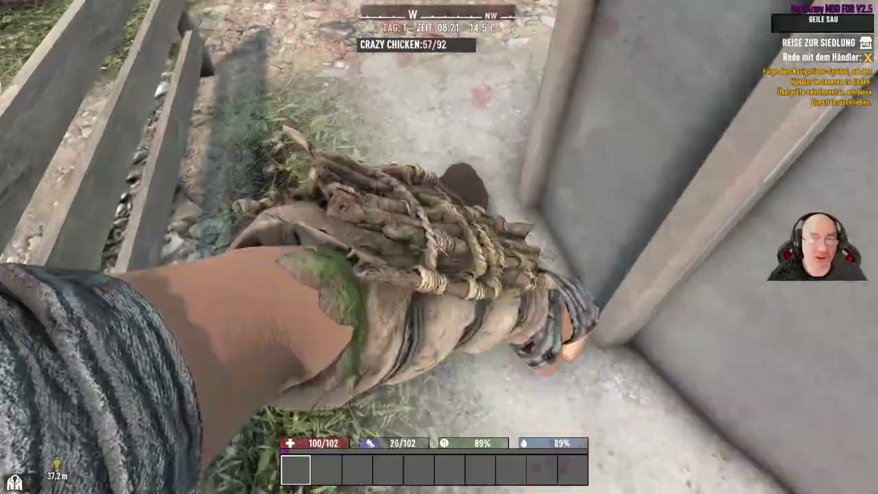 7 Days to Die - Nordarmy Mod - Teil 001 -  Deutsch/German - 2 Planlose Unterwegs