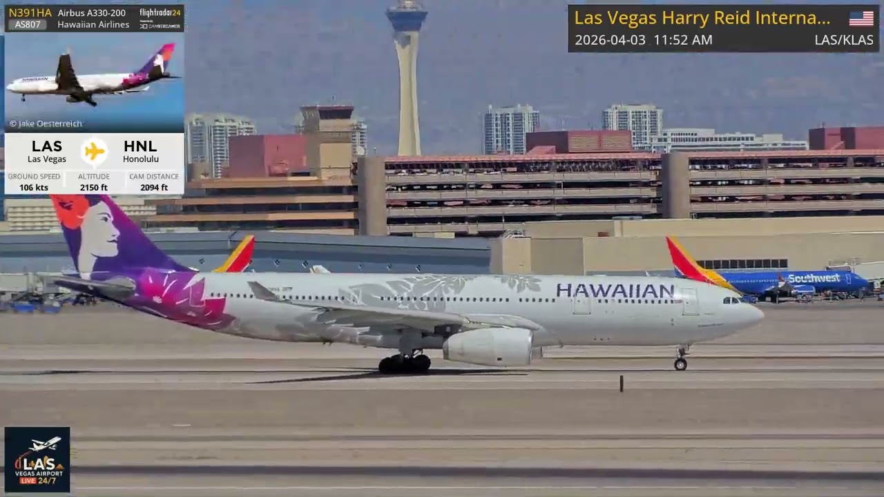 Beautiful Hawaiian Airlines A330-200, N391HA 