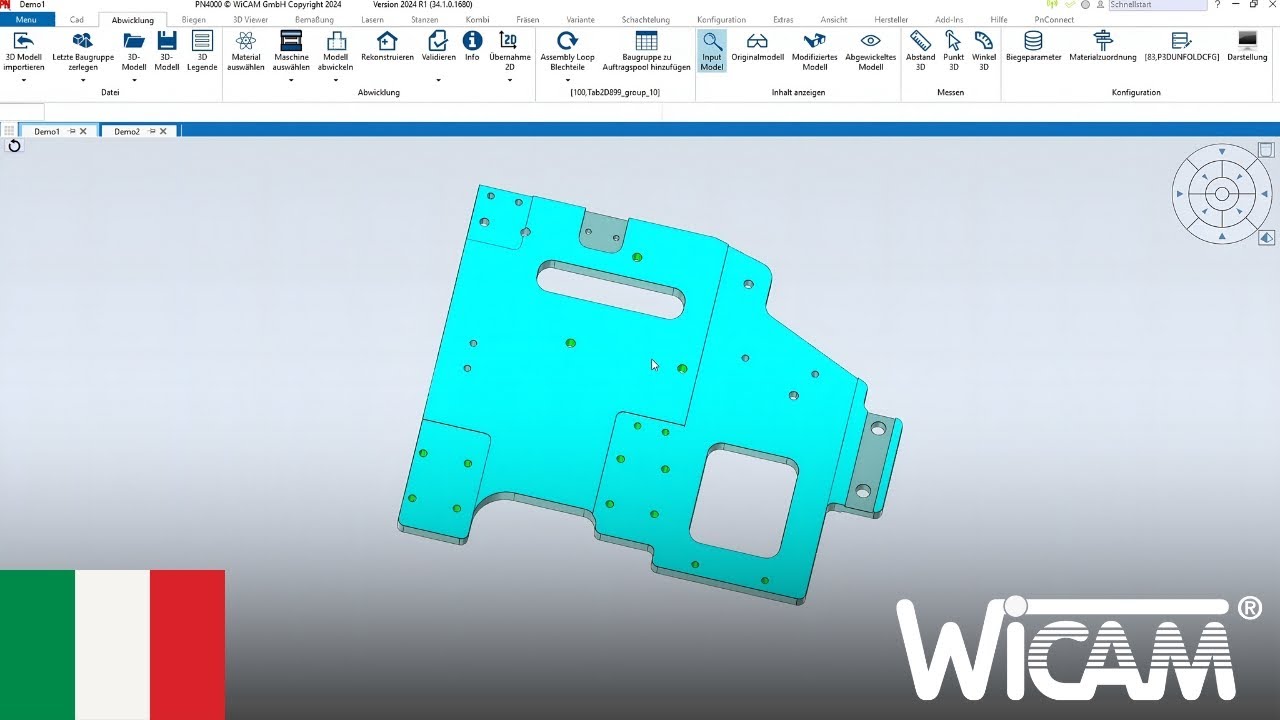 PNBend | Sviluppo e lavorazione di parti fresate • Nuova funzionalità in PN4000 • wicam.com