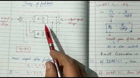 Theory  and working of feedback circuit