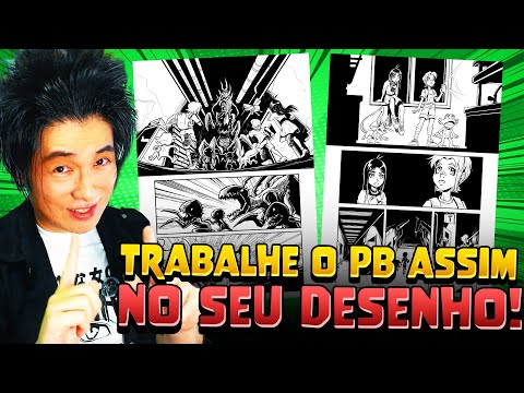 TÉCNICAS para desenhar NARRATIVA VISUAL em QUADRINHOS preto e branco | Sketch Crás