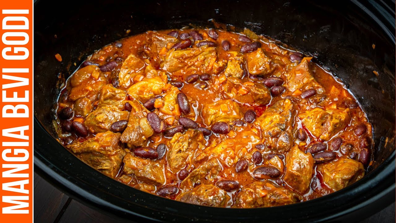STUFATO DI MAIALE E FAGIOLI ALLA TEXANA IN SLOW COOKER - YouTube