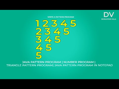 #4 Pattern Program In Java | Right Triangle pattern In java Notepad | Write A Program In Notepad |
