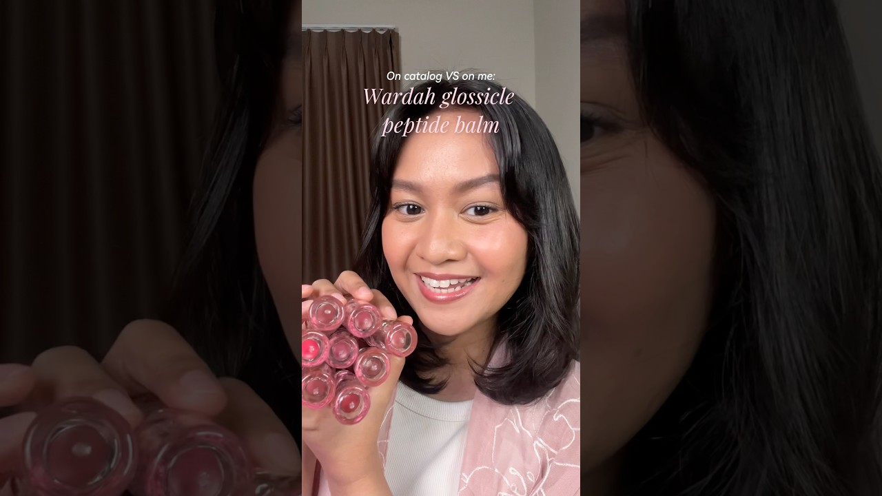 Wardah glossicle peptide balm (all shades!) on tan skin💗 