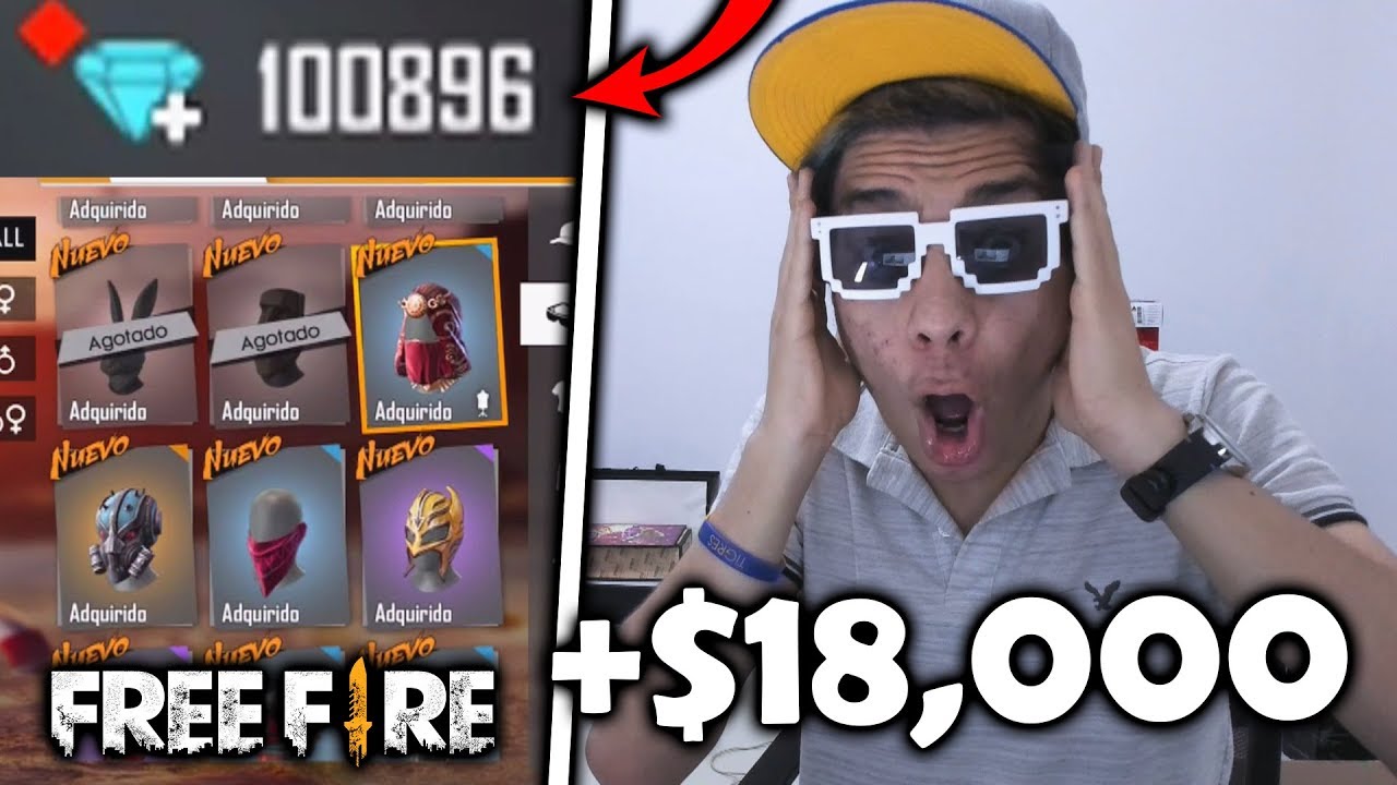 ¡COMPRO 100,000 DIAMANTES y COMPRO TODA LA NUEVA TIENDA de FREE FIRE! *épico* camera iphone 8 plus apk