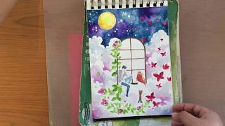 Eggnoid  Watercolor Sketchbook Tour 1