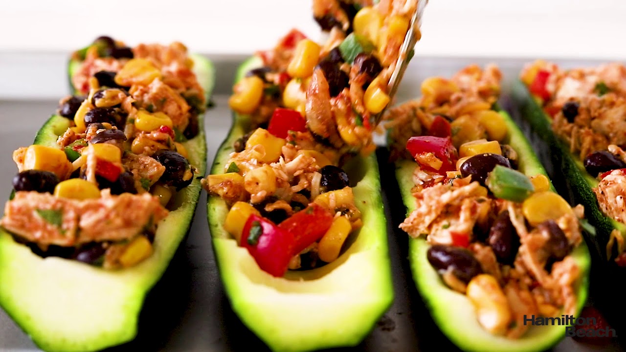Tex Mex Zucchini Boats Recipe Hamilton Beach® Easy Reach™ Toaster