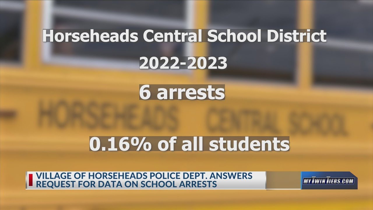 Data on arrests, drugs and weapon seizures in Horseheads Central School