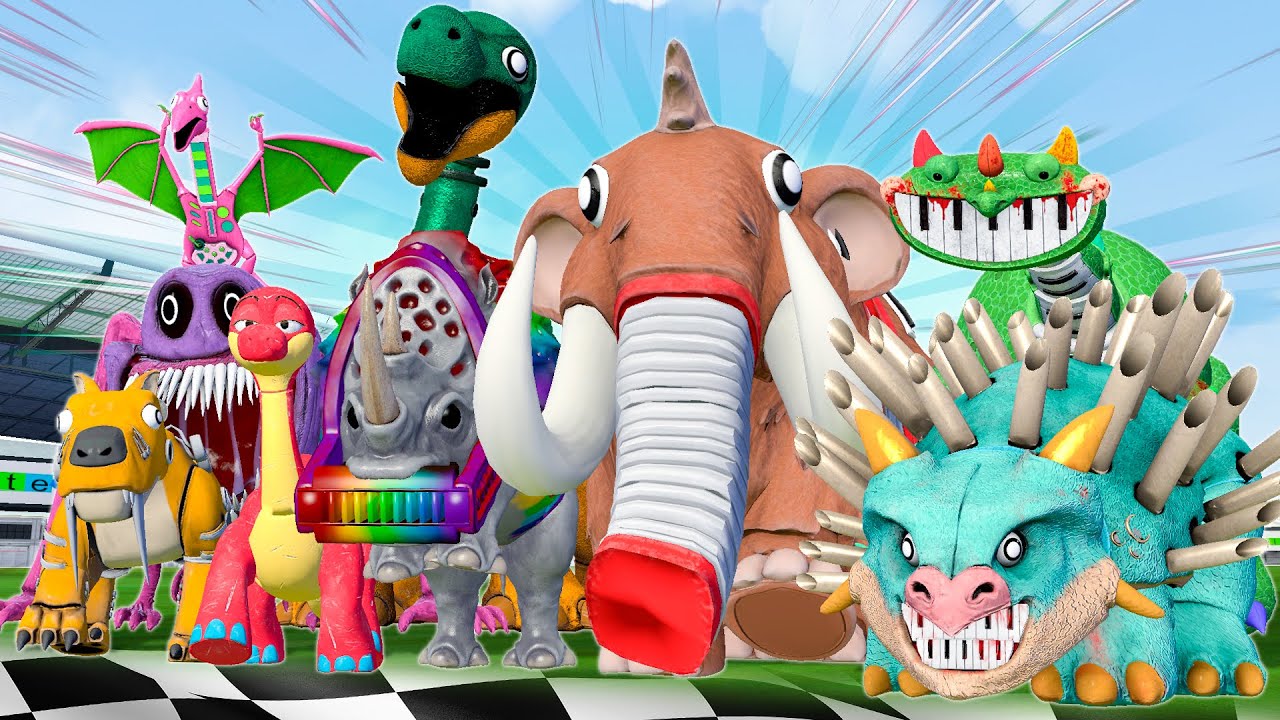 WHO IS FASTER? from ALL NEW DINO TOY FAMILY POPPY PLAYTIME 5 in Garry's Mod!