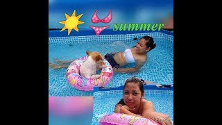 Summer time swimming with my dog