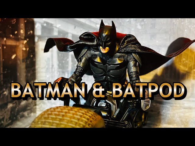 BATMAN & BATPOD McFarlane Toys The Dark Knight Rises - YouTube