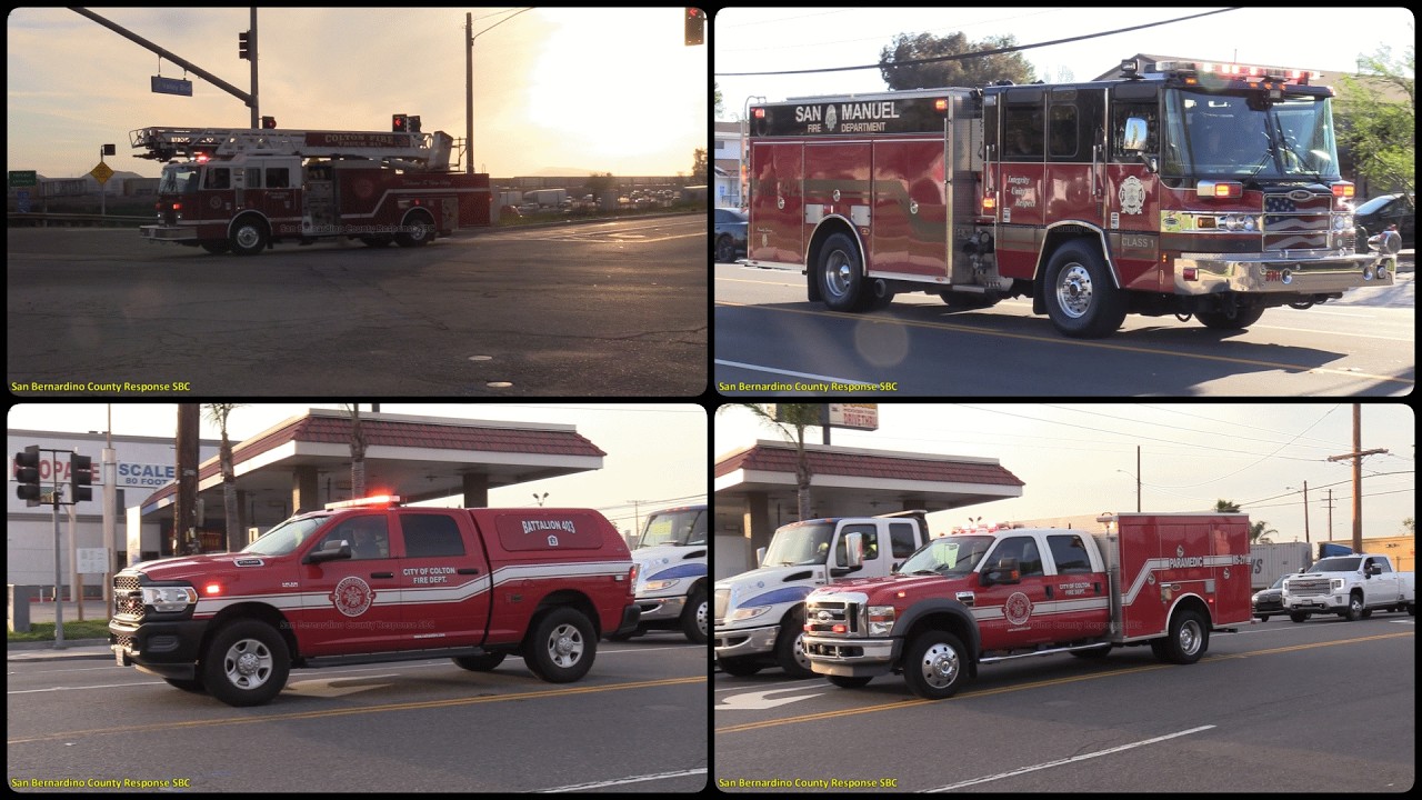 Colton Company 211, San Manuel Medic Engine 242, Rialto Medic Ambulance & Redlands Medic Squad 264