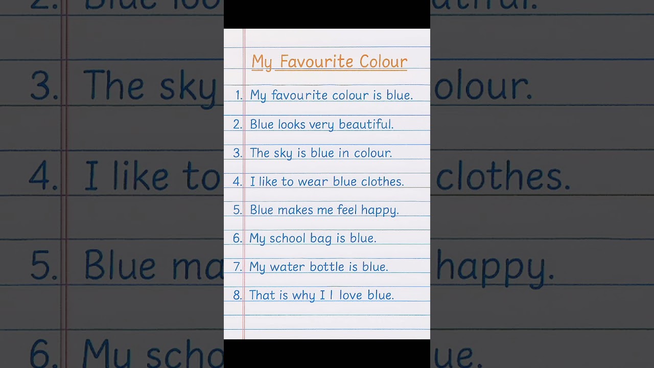 My Favourite Colour Essay | 8 Lines for Students