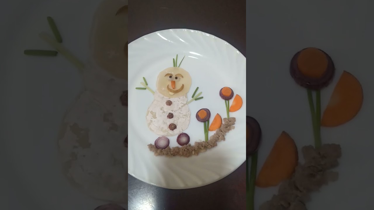 Mr.Snow man Food art,hula na guys anong food po itong ginawa ko.👌🤩