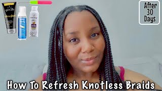 How To Refresh Knotless Braids | Quick &amp; Easy | I Am Fee Tv