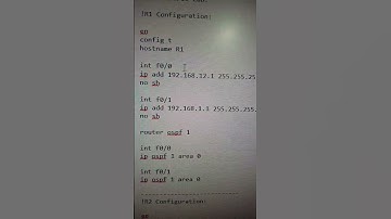 Ospf configuration for R1 #networkdiscovery