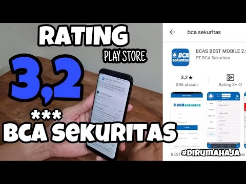 RATING 3,2 PLAY STORE || BCA SEKURITAS || INVESTASI DIRUMAH AJA