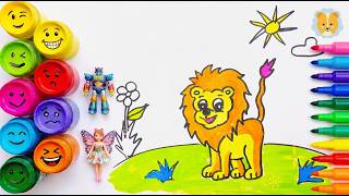 The fastest way to draw a cool Lion in just one minute - Step by step drawing guide